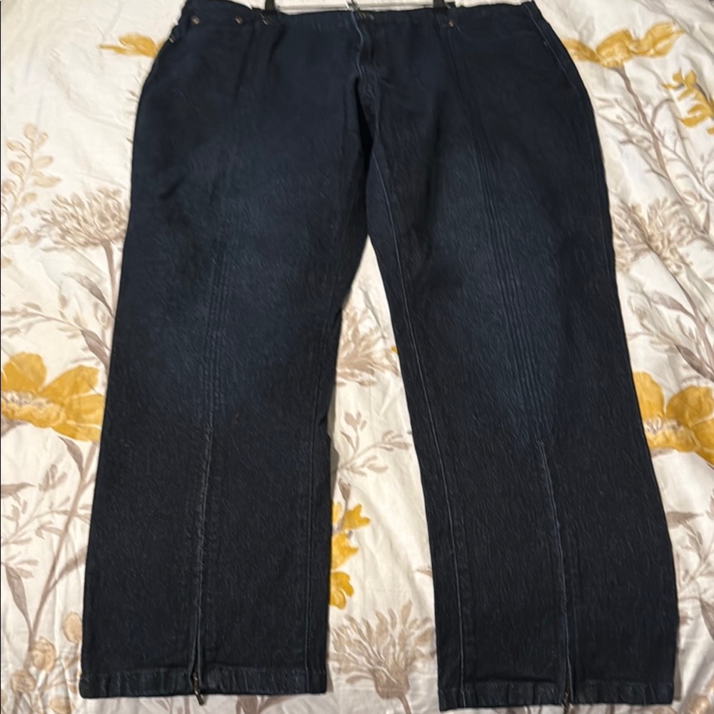 Diane Gilman Blue Relaxed Jeans with Classic Indigo Wash